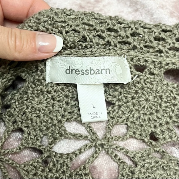 Dressbarn crochet knit beachy flowy cardigan - Picture 3 of 4